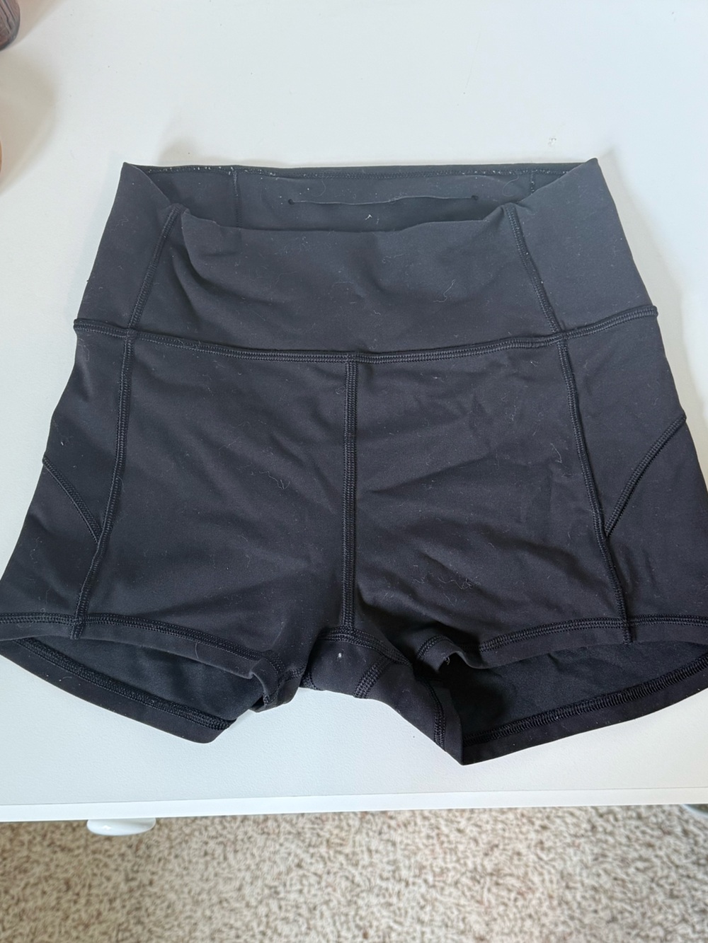 Lululemon athletica Women's Black High-Rise Athletic Shorts - Picture 2 of 2